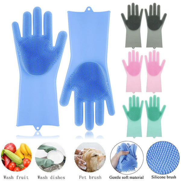 Magic Washing gloves with scrubber